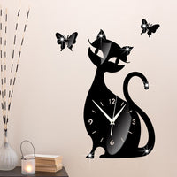Horloge Chat Noir Design Original