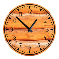 Horloge Murale Scandinave Chêne Doré