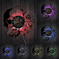 Horloge Tête de Mort LED
