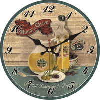 Horloge Vintage Cuisine Huile d'Olive