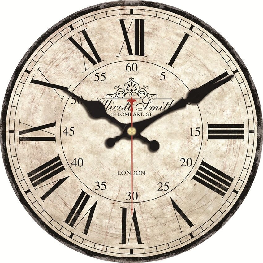 Horloge murale chiffre romain en métal • Ma Petite Horlogerie