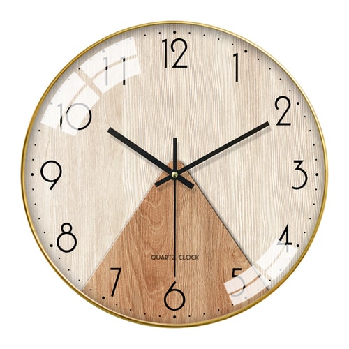Horloge Murale Scandinave Design en bois et verre