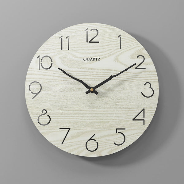 Horloge Murale Scandinave Effet Vieilli en Bois