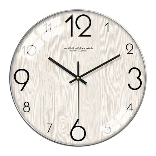 Horloge Murale Scandinave Blanche en bois et verre