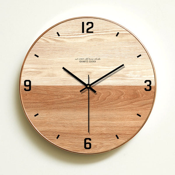 Horloge Murale Scandinave Design en Bois