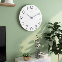 Horloge Murale Scandinave Blanche en Bois