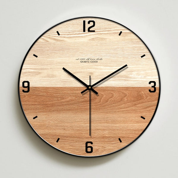 Horloge Murale Scandinave en Bois Design