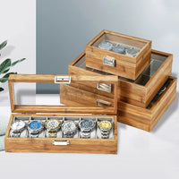 Boîte de Rangement Montre en Bois 