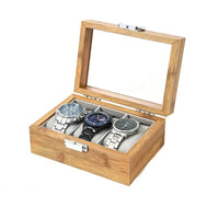 Boîte de Rangement en Bois pour 3 Montres