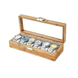 Boîte de Rangement en Bois pour 6 Montres