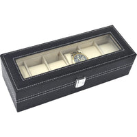 Boîte de Rangement pour 6 Montres en Cuir PU