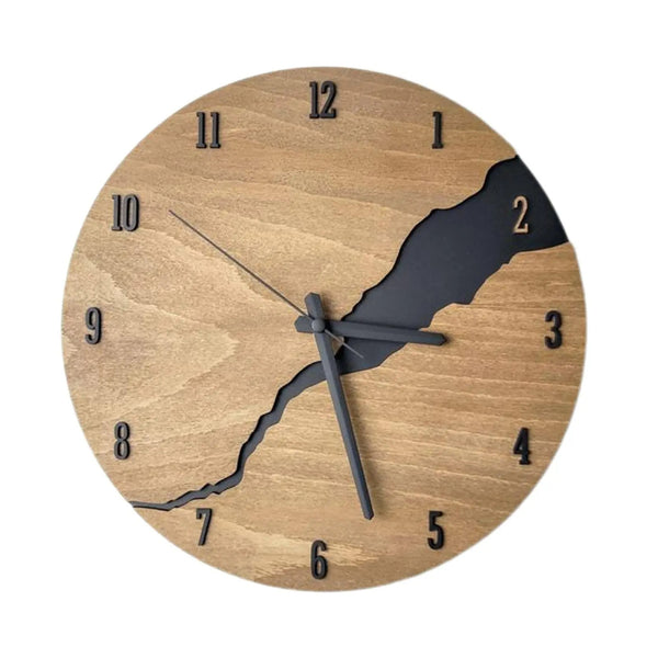 Horloge Murale Cuisine Vintage 24 Cm – Cadre Rouge, Aiguilles En Forme De Couteau/fourchette – Mouvement Quartz Silencieux
