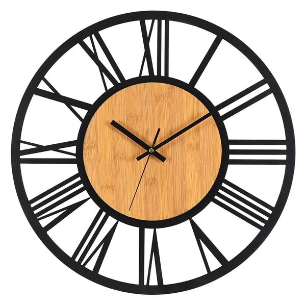 Horloge Industrielle et Bois Scandinave