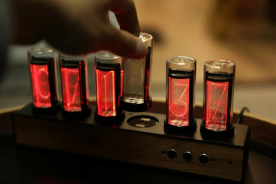 Horloge Nixie Tube en bois