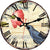 Horloge Vintage Oiseaux et Roses