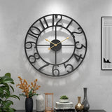 Horloge Industrielle Chiffres Arabes en Métal