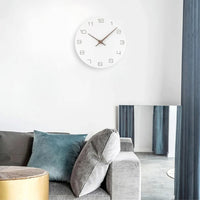Horloge Scandinave Bois Blanc Épuré