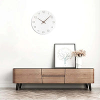 Horloge Scandinave Bois Blanc Épuré