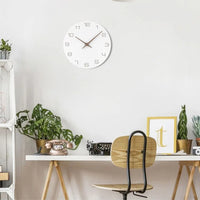 Horloge Scandinave Bois Blanc Épuré