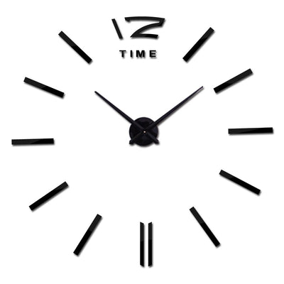 Horloge Murale 3D noir