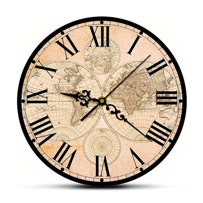Horloge Carte du Monde