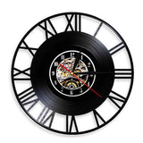 Horloge Vinyle Chiffres Romains
