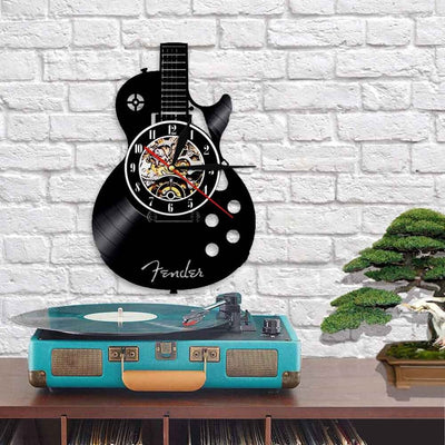 Horloge murale Vinyle Guitare