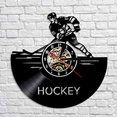Horloge Vinyle Hockey