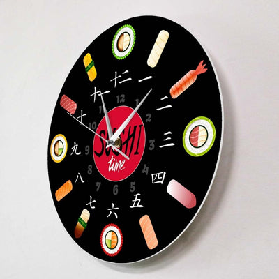 Horloge Murale Originale Sushi Time