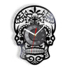 Horloge Vinyle Tête de Mort