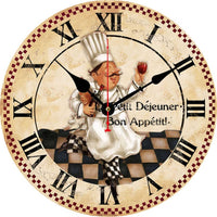 Horloge cuisine bois