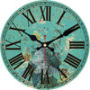 Horloge Murale Vintage Bleu