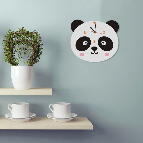 Horloge Murale Panda Mignonne - Pour Chambre D'enfant, Sans Tic-tac, Pile AA (non Fournie)