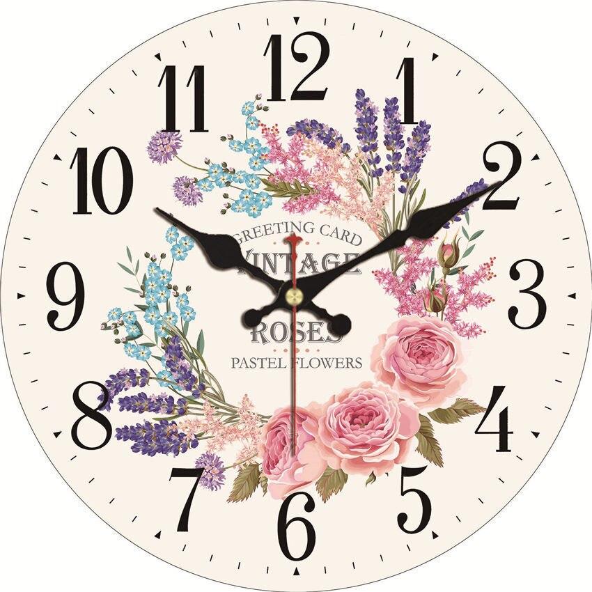 Horloge Vintage Fleurs 