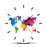 Horloge Carte du Monde 